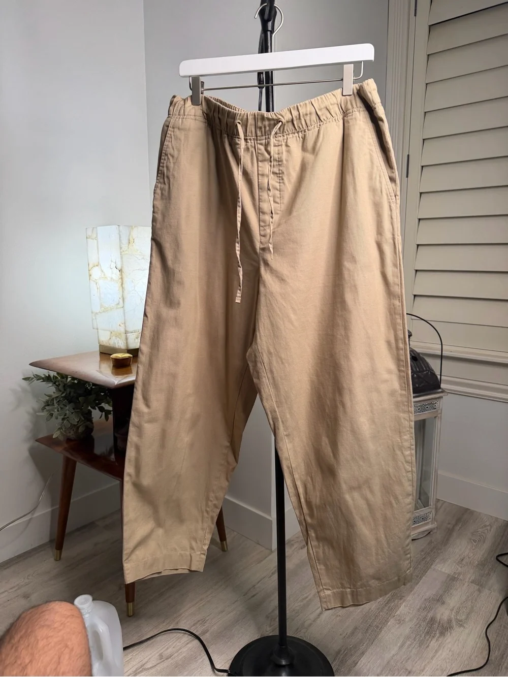 Men's Zara Casual Drawstring Pants - Beige